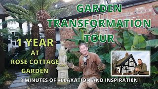 Garden Transformation Tour  A Year at Rose Cottage Garden [upl. by Aneed]