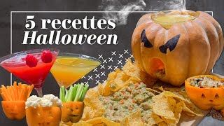 5 Recettes Halloween Hyper Faciles Apéros Plats amp Cocktails  EnjoyCooking [upl. by Cathey409]