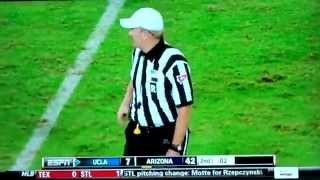 Fake Ref runs on field during UCLA Bruins vs Arizona Wildcats game and fight breaks out [upl. by Erminie]