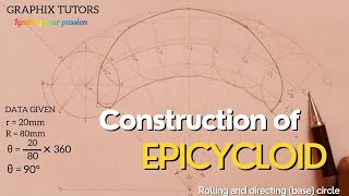 HOW TO DRAW THE EPICYCLOID IN ENGINEERING DRAWING [upl. by Chapland]