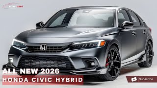 2026 Honda Civic Hybrid Rendering Revealed  What to Expect from the NextGen Green Sedan [upl. by Cele]