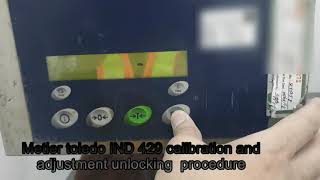 Unlocking Mettler Toledo IND 429 for calibration and adjustment [upl. by Muns]