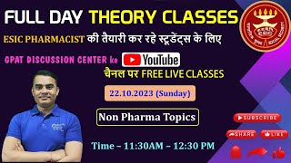 ESIC PHARMACIST  NON PHARMA CLASSI  LOGICAL REASONING  THEORY CLASS [upl. by Ibby783]