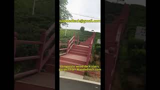 composite wood deck stairs project from Woodedtechcom compositewooddeckstairs [upl. by Nitsrik]