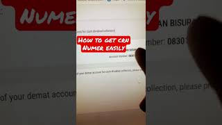 How to get CRN number mero share  Very easy way to find CRN number only one videocrn [upl. by Capps]