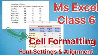 Cell Formatting Font Alignment Excel Tutorial excel excelformatting exceltutorialexcel tutorial [upl. by Lopez]