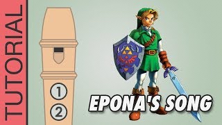 Zelda  Eponas Song  Recorder Notes Tutorial [upl. by Aggy]