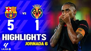 BARCELONA vs VILLARREAL 51  RESUMEN y GOLES del PARTIDO  La liga 202425 [upl. by Sheley]