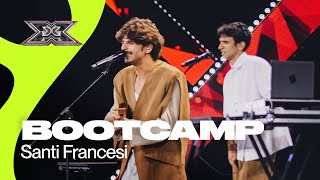 “Un ragazzo di strada” da standing ovation con i Santi Francesi  X Factor 2022  BOOTCAMP 1 [upl. by Hanikas657]