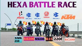 2024 PULSAR 220F VS NS200 VS XMR VS RC200 VS R15M VS RS 200  RACE TILL THEIR POTENTIAL 🔥 [upl. by Gina267]