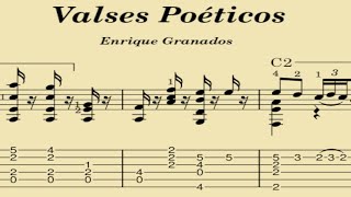 Valses Poéticos  Enrique Granados Tablatura [upl. by Nnoj]