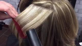 Color y mechas tono rubio [upl. by Gorrono]