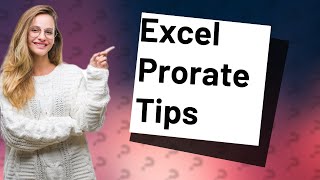 How to do a prorated calculation in Excel [upl. by Aihsenat887]