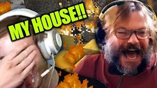 Jack Black BURNED down my Minecraft House [upl. by Bret]