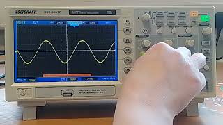 Voltcraft Oscilloscope  reading periodic time amp frequency [upl. by Ahsirkal141]