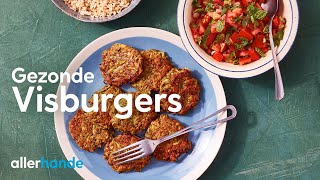 Gezonde visburger maken met makreel en courgette  Recept  Allerhande [upl. by Quint387]