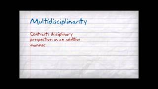 Multidisciplinary Interdisciplinary and Transdisciplinary [upl. by Tedric]