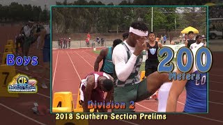 2018 TF  CIFss Prelims D2  200 Boys 6 Heats [upl. by East]