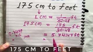 175 cm to feet In Hindi [upl. by Aihsekat]