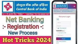 Central Bank of India net banking registration how to activate Central Bank net banking [upl. by Petty]