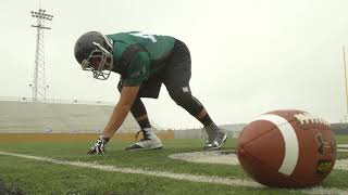 ProTips Football Defensive Line Tips The 3Point Stance Form [upl. by Alby]