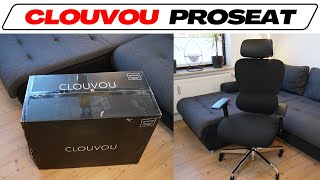 CLOUVOU ProSeat Ergonomischer Bürostuhl 🥇 Unboxing amp Montage Aufbau Anleitung  Test [upl. by Atenaz]