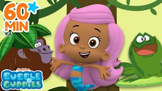 Bubble Guppies Learn Animal Names and Sounds 🐵 60 Minute Compilation  Bubble Guppies [upl. by Agata]