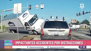 Impactantes accidentes automovilísticos por distracciones Aquí Somos Todos 2021 [upl. by Eerahs675]