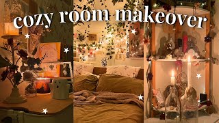 AESTHETIC ROOM MAKEOVER cozy bedroom transformation 🧸🕯pinterest inspired cleaning vlog [upl. by Edina87]