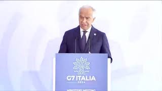 PIANTEDOSI IN CONFERENZA STAMPA AL TERMINE DEL G7 DEI MINISTRI DELLINTERNO [upl. by Tichonn573]