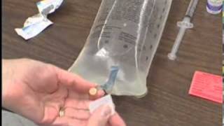 IV Therapy Adding Medication to IV Solution Bag [upl. by Acinnod]