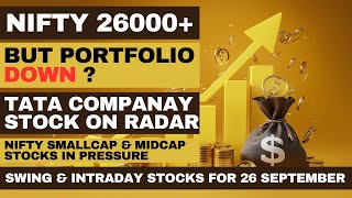 NIFTY 26000  PORTFOLIO DOWN AB KYA KARE  BREAKOUT STOCKS FOR TOMORROW  SWING amp INTRADAY TRADING [upl. by Asabi752]