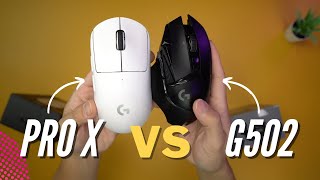 ABOUT TIME I COMPARE Logitech Pro X Superlight VS G502 Wireless Mouse [upl. by Eaver]