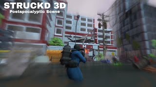 Struckd 3D  Postapocalyptic Scene Timelapse Challenge [upl. by Ahsya253]