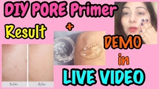 DIY Pore Primer  Miracle Trick for Long Lasting Makeup in Summer  Step wise DEMO in LIVE Video [upl. by Lurlene995]