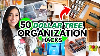 50 Dollar Tree Organization HACKS to make 2024 your MOST ORGANIZED year ever [upl. by Eniamrehc]