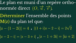 Nombres Complexes Déterminer des ensembles de points par linterprétation géométrique du module TS [upl. by Aimac]