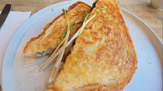 Loving this Mushroom Toastie from the café across from work Heres a quick video [upl. by Conlen926]