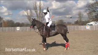 How to play polo how to hit a near side backhand shot [upl. by Shimberg]