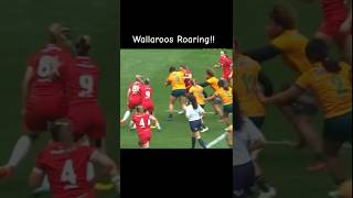 Wallaroos Roaring 🇦🇺  rugby highlights reels shorts australia [upl. by Lowrie648]