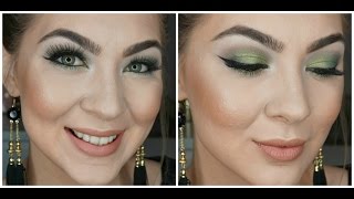 Grüner Lidschatten Tutorial  Grünes Augen Make Up [upl. by Koal]