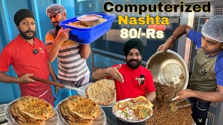 Computerized Amritsari Kulcha amp Chole Bathure 👌 अमृतसर का स्वाद अब delhi में [upl. by Nerek]