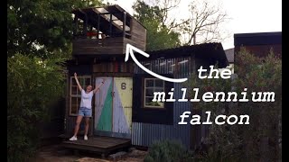 This is not just a Bowerbird shed It also has a Bowerbird Millenium Falcon treehouse on top [upl. by Tennes]