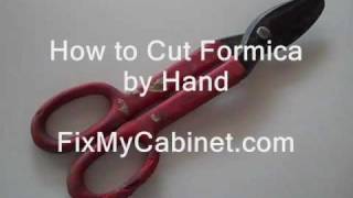 Hand Cutting Cabinet Formica Plastic Lamiante [upl. by Reginald]