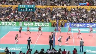 2010 FIVB Womens World Championship Final  Russia vs Brasil clip6 [upl. by Maudie997]