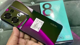 Oppo Reno 8 Pro 5G Glazed Black Unboxing First Look amp Review  Oppo ultraclearnightinportrait [upl. by Nahsab]