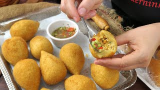 O SALGADO MAIS VENDIDO DO BRASIL COXINHA ESPECIAL DE BATATA [upl. by Ennad]