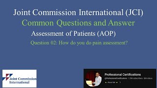 JCI QA 02Assessment of Patients AOP [upl. by Notsirb428]