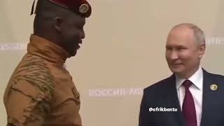 Burkina Faso Leader Ibrahim Traore Meets Vladimir Putin In Full Military Gear [upl. by Attirehs]