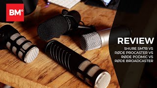 Shure SM7B vs Røde Procaster vs Røde Podmic vs Røde Broadcaster podcastmic review [upl. by Berri]